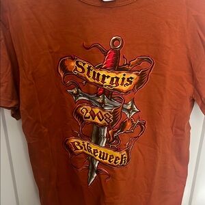 Sturgis 2008 Bikeweek Men's Orange Shirt